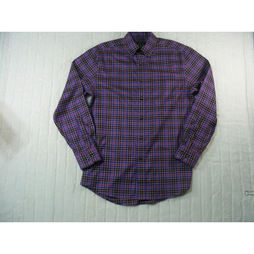 Jos. A. Bank Button Down Mens S Purple Excellent Tailored Fit Traveler Plaid